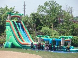 27' Tropical Two Lane Waterslide