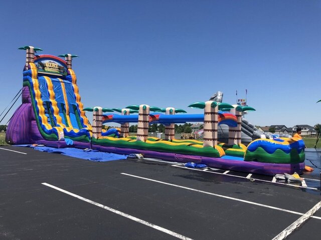 Tiki Plunge Water Slide - 27ft - 2 Lane