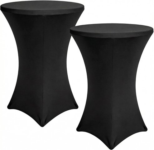 Fitted Tablecloth for 30in Round CocktailTable - White
