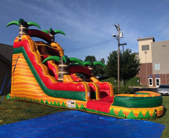 Tropical Paradise Water Slide - 18ft - Single Lane