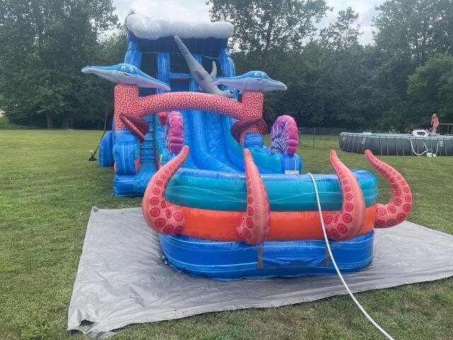 Hammerhead Reef Hybrid Water Slide - 18ft - 2 Lane