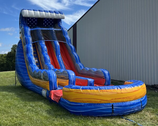 Tsunami Water Slide - 22ft - Dual Lane