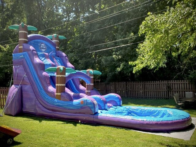 Purple Hurricane Water Slide - 22ft - 2 Lane