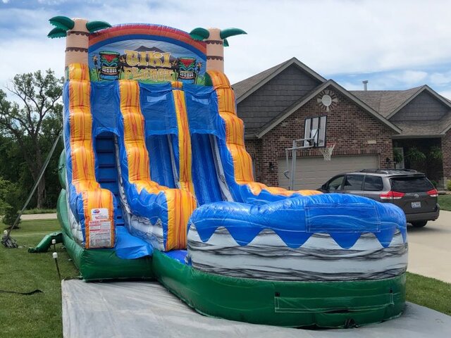 Tiki Plunge Water Slide -18ft - Dual Lane 