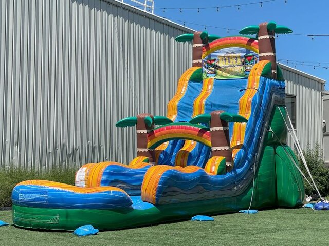 Tiki Plunge Water Slide - 22ft Single Lane