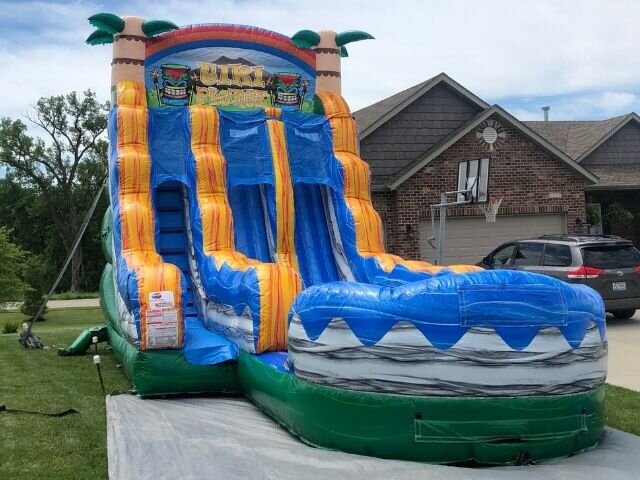 Tiki Plunge Water Slide -18ft - Dual Lane 