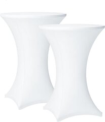 Fitted Tablecloth for 30in Round CocktailTable - White
