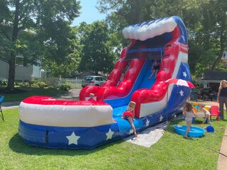 Stars and Stripes Water Slide - 15ft - Single Lane