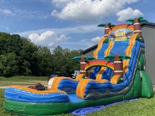 Tiki Plunge Water Slide - 22ft Single Lane