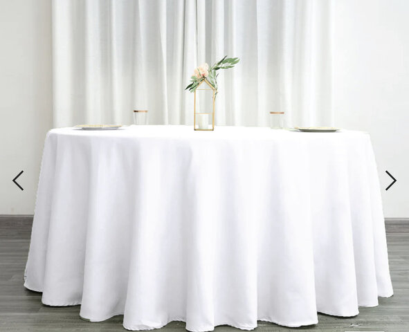 White tablecloth 120