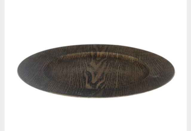 Dark Walnut Charger Plate Wood Texture 