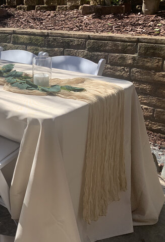 Cheesecloth runner beige  10ft long