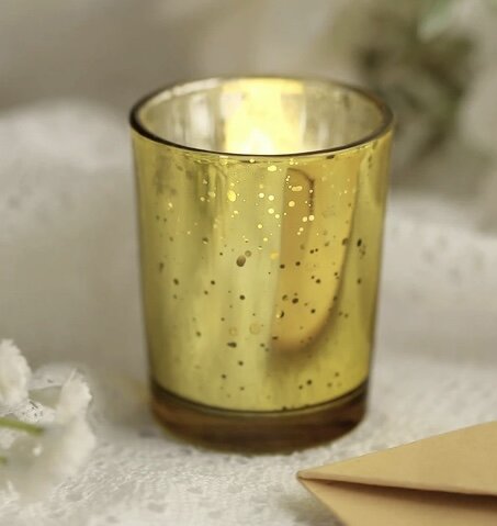 Votive candle holder gold