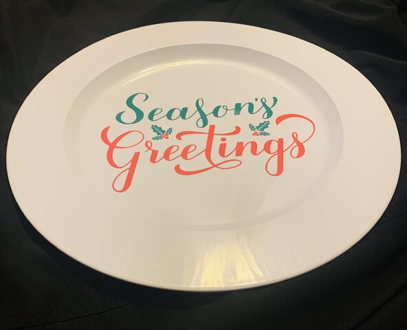 Christmas Holiday charger plate 