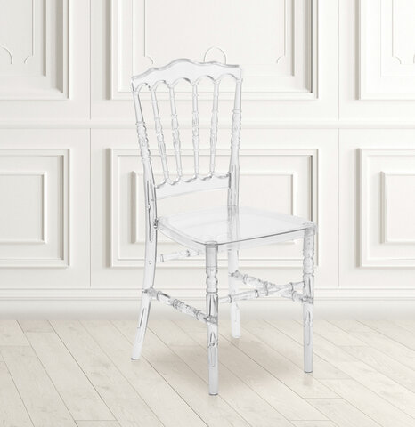 Clear Resin Napoleón Chair