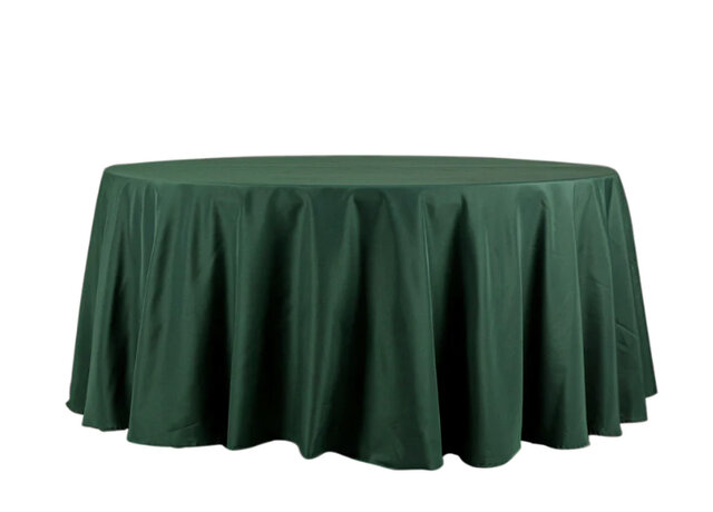 Hunter Emerald Green Tablecloth 120” round 