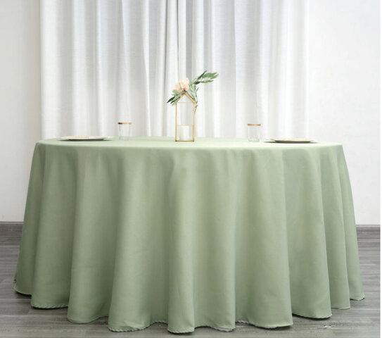 Sage Green Tablecloth 120” Round 