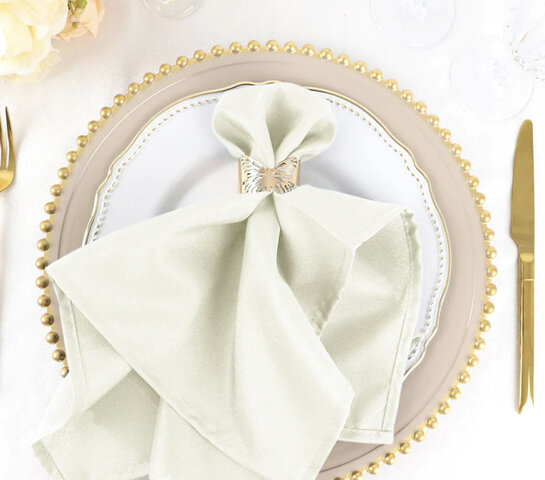 Ivory Polyester Napkin