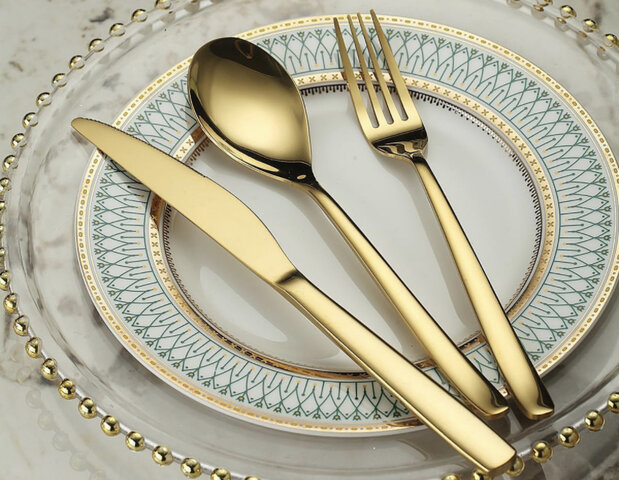 Gold Cutlery 3pc 