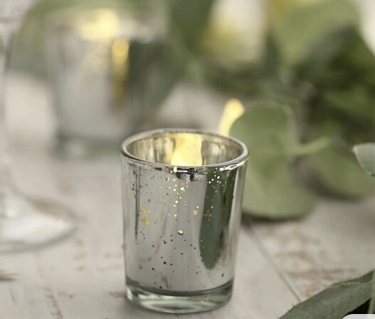 Votive candle holder silver