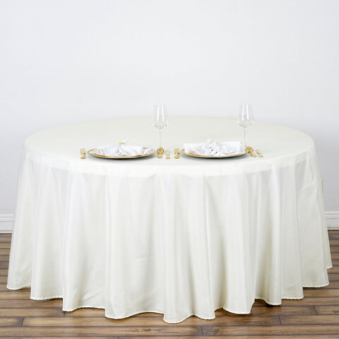 IVORY TABLECLOTH 120