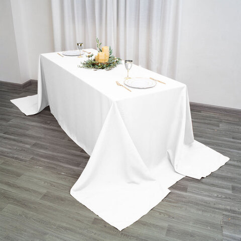 WHITE TABLECLOTH 90X156