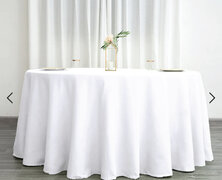 White tablecloth 120