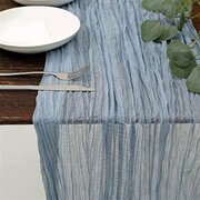 CHEESECLOTH TABLE RUNNER DUSTY BLUE 13FT LONG