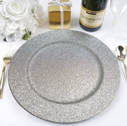 charger plate silver glitter