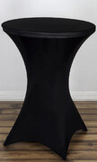 Black Spandex belly bar tablecloth 