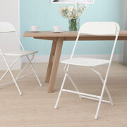 White standard folding chair