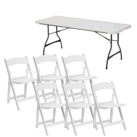 8ft Rectangular Table and 8 Garden Chair Sets