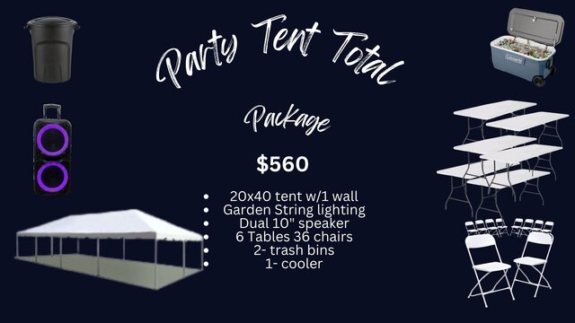 Party Tent Deluxe Package