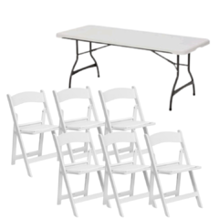 6' Rectangular Table & Garden Chair Sets