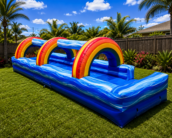 30 Foot Rainbow Single Lane Slip N Slide