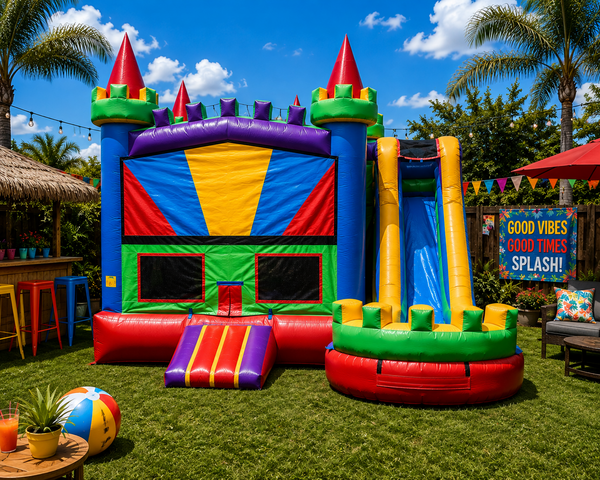 Art Castle Bounce House with Slide