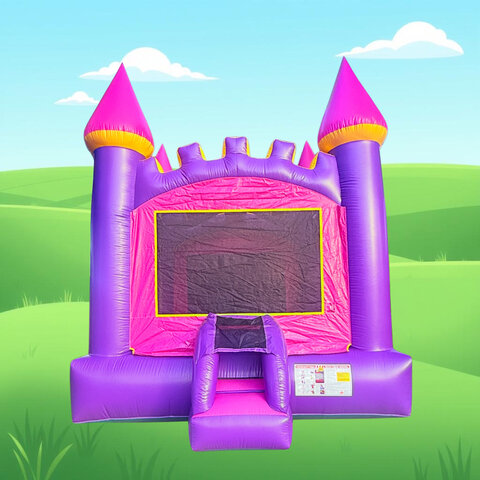 Arched Pink Castle Bouncy