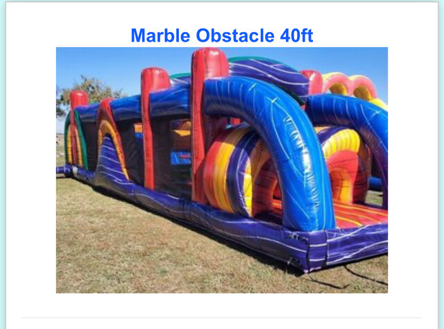 40Ft Marble Obstacle Course 