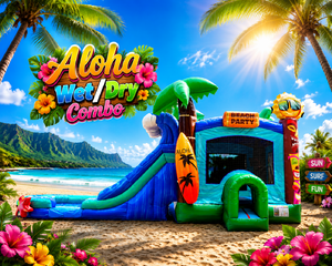 Aloha Bouncy With Slide Wet Dry