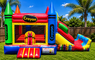 Toddler Crayon Bouncy w Slide Dry