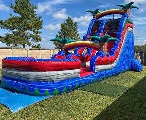 20FT TALL BLUE/RED ICE WATER SLIDE
