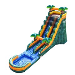 20FT TALL GREEN CALI PALMS WATER SLIDE