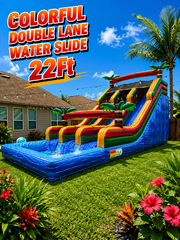 22FT TALL COLORFUL WATER SLIDE