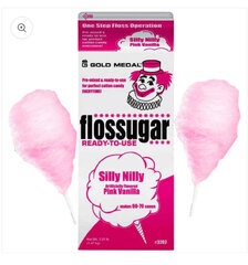 Cotton Candy Pink Floss- 40 Servings with cones