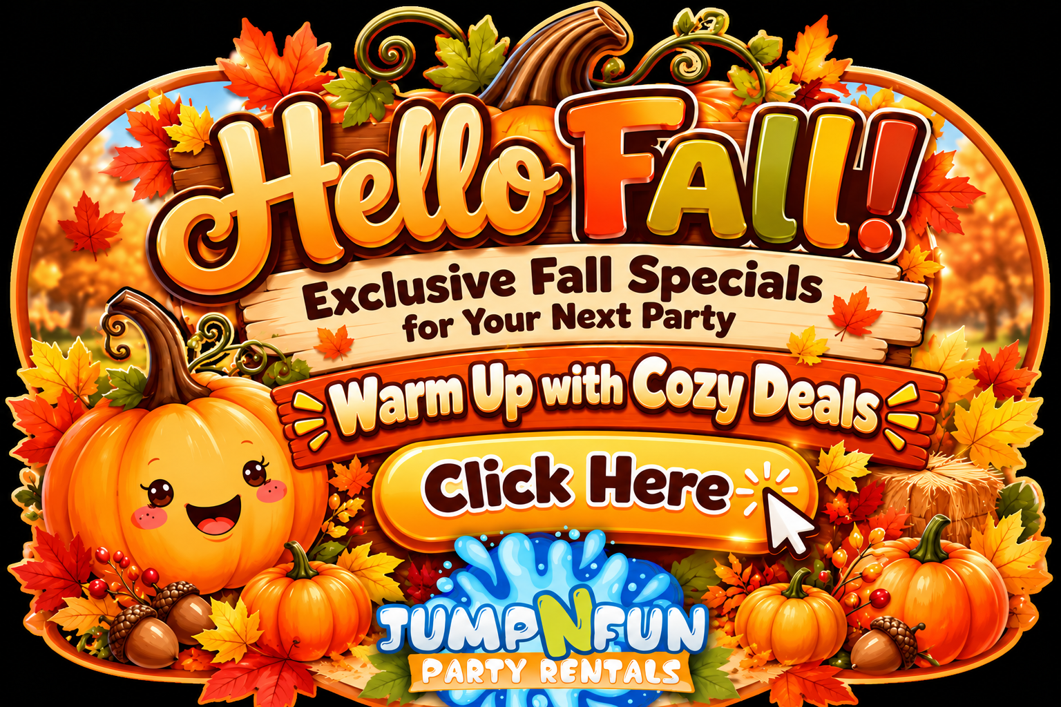 Hello Fall! Exclusive Fall Specials for Your Next Party - Warm Up with Cozy Deals - Jump-N-Fun Party Rentals
