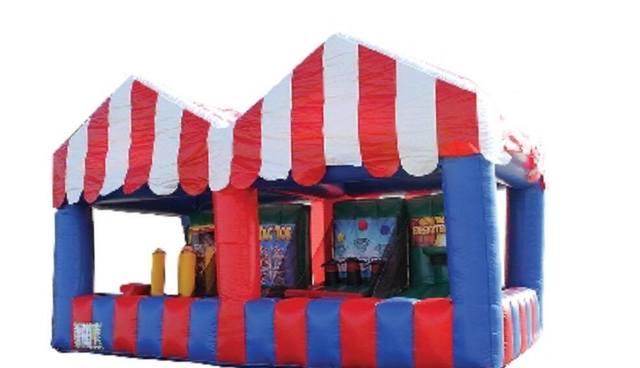 GIANT CARNIVAL STYLE  INFLATABLE TENT WITH 4 GAMES 
