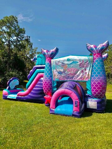 Mermaid Bounce House & wet Slide 