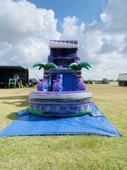 20 FOOT SINGLE LANE PURPLE PASSION WATER SLIDE 