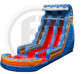 26 Foot Tropical Tsunami Double Slide  with Pool