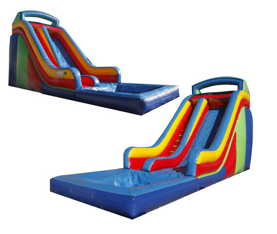 Colorful waterslide 16' Foot Tall